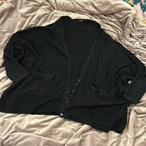 Free People Flowy Black Cardigan
